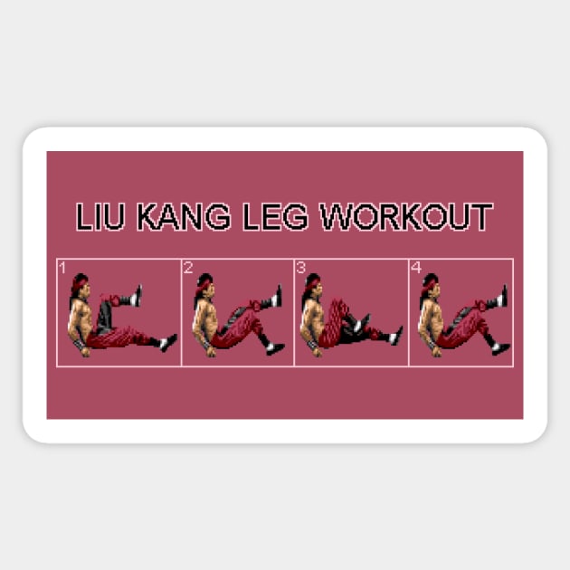 Liu Kang Leg Workout Liu Kang Sticker Teepublic